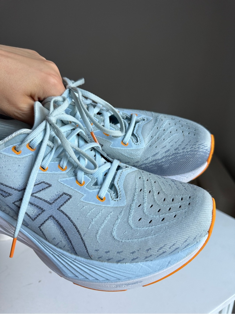 ASICS Novablast 3 Running Shoes Light Blue Orange – Men’s Size 10 - Picture 5 of 15